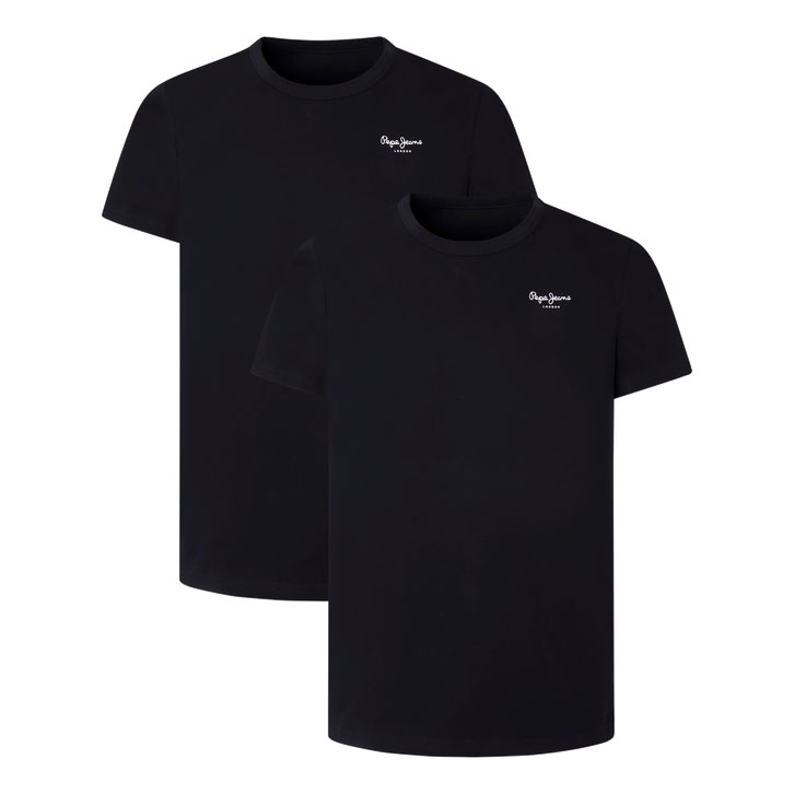 Pepe Jeans Camiseta 2P. Negra PMU10976-999 , para Hombre