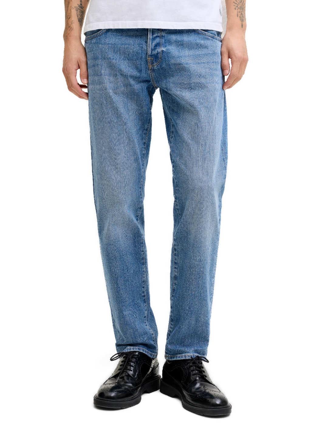 Pantalón vaquero Jack&Jones Mike Fox azul regular de hombre