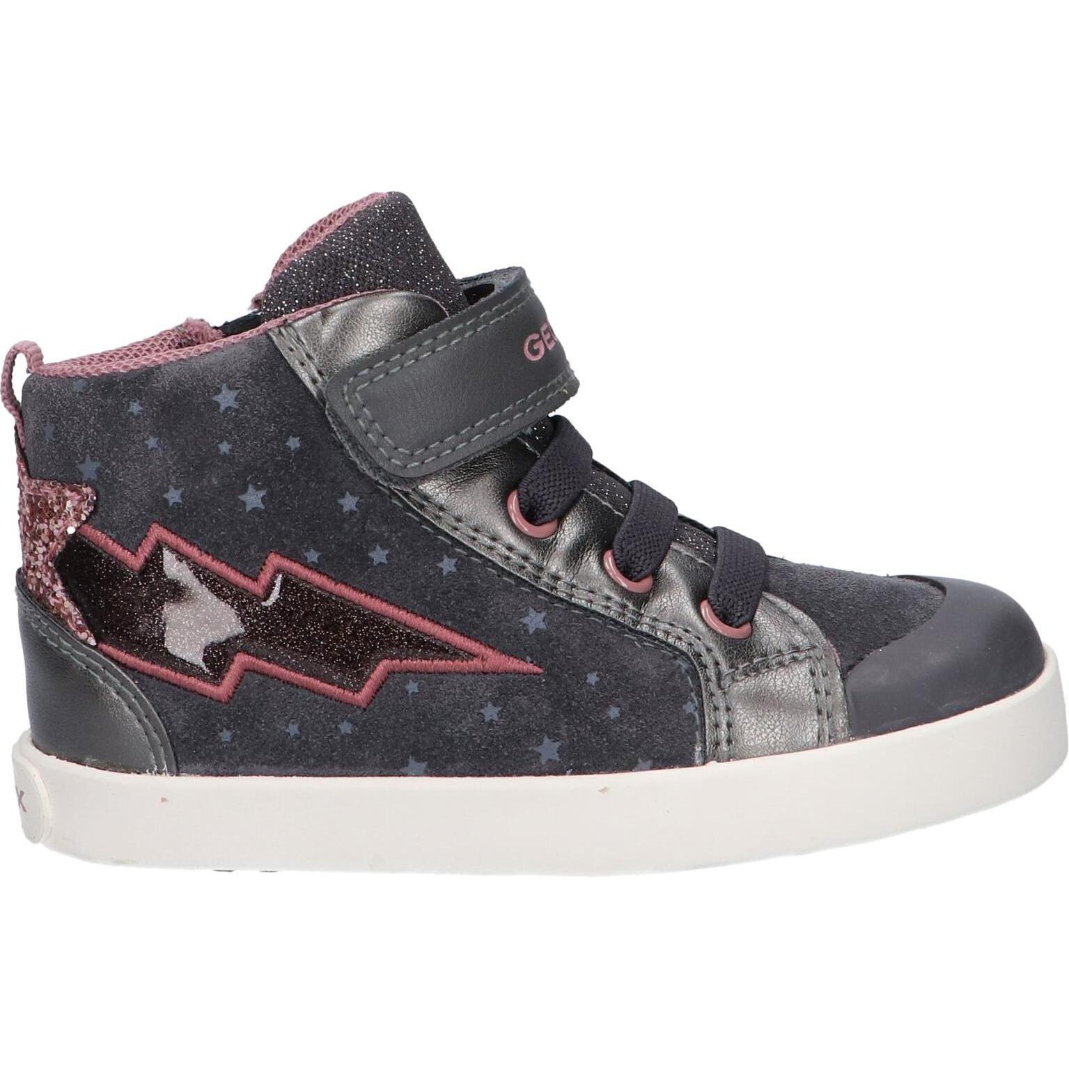 Geox b26d5b 0bsm2 b kilwi girl c1325 dk gray-rose girls' sneakers