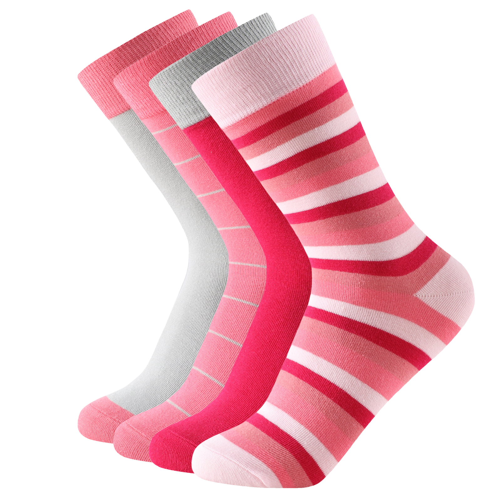 Calcetines de algodón para regalar Balseti. Pack con 6 pares de calcetines estampados variados de rayas y lunares de caña media en colores surtidos. Talla única, válidos para las tallas de la 35 a la 41.