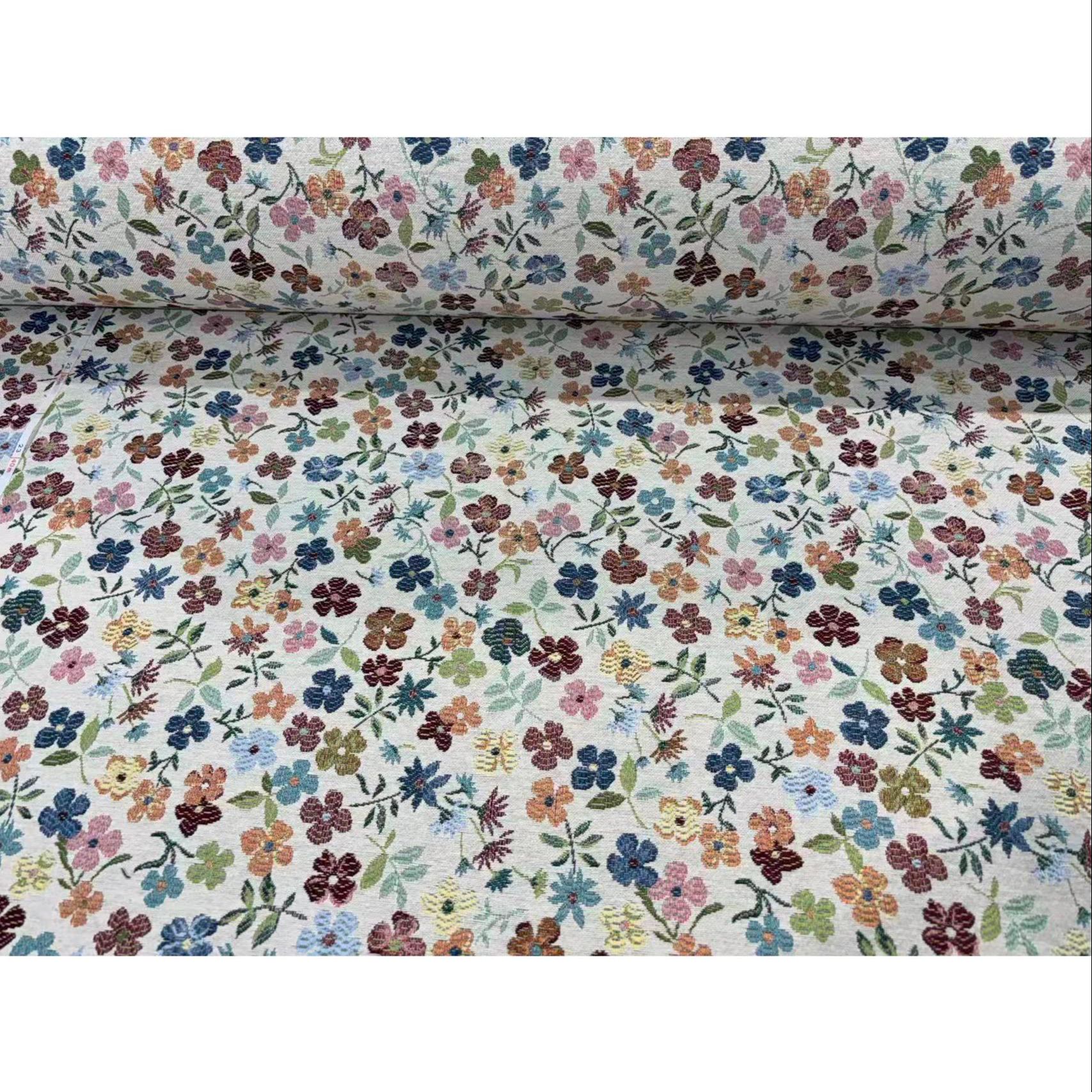 Tela Jacquard por Metro, Tela estampado de Flores - Tela para Exterior, Tela para Cortina de puerta