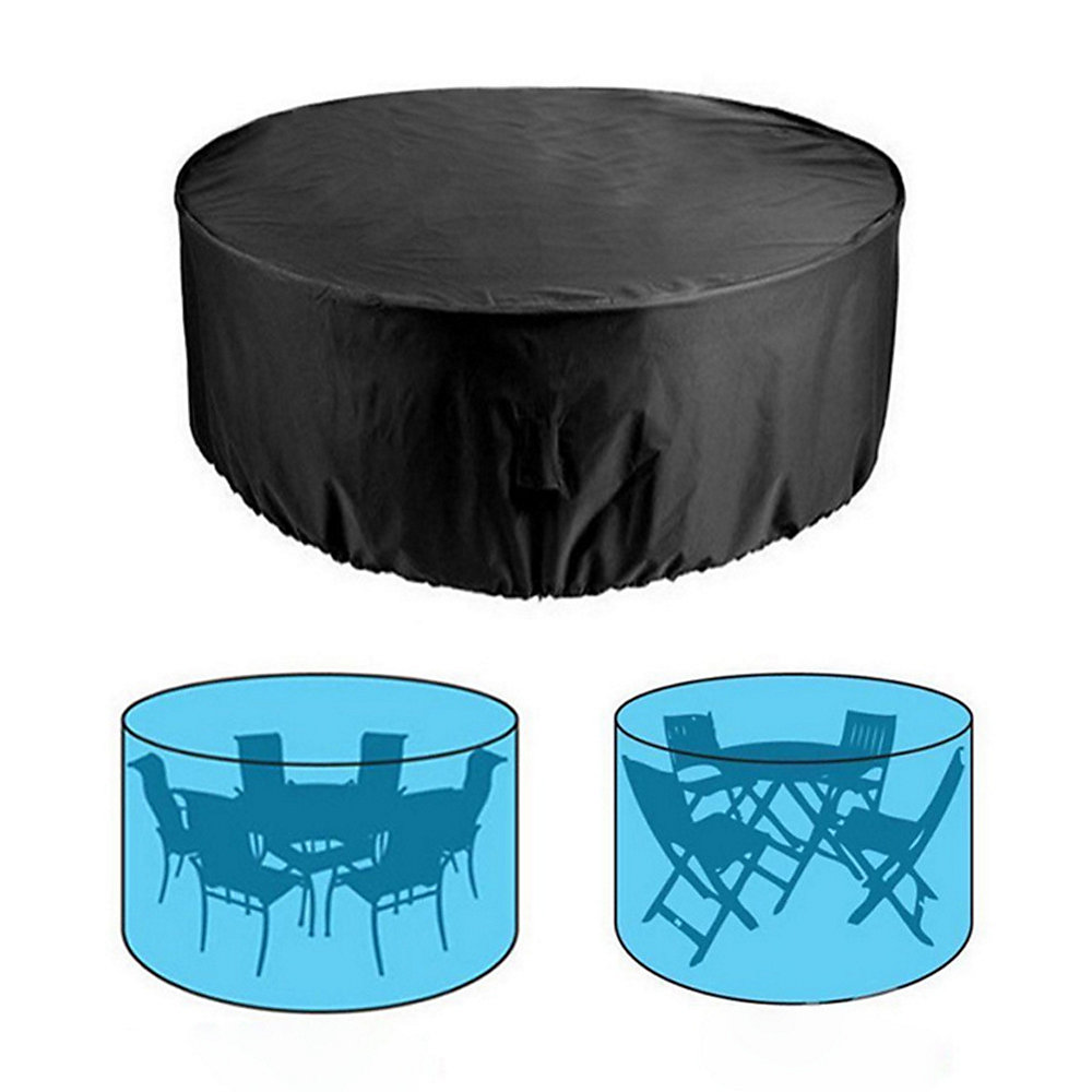 CA Funda protectora redonda de tela impermeable para exteriores Oford 210D, 185 x 95 cm