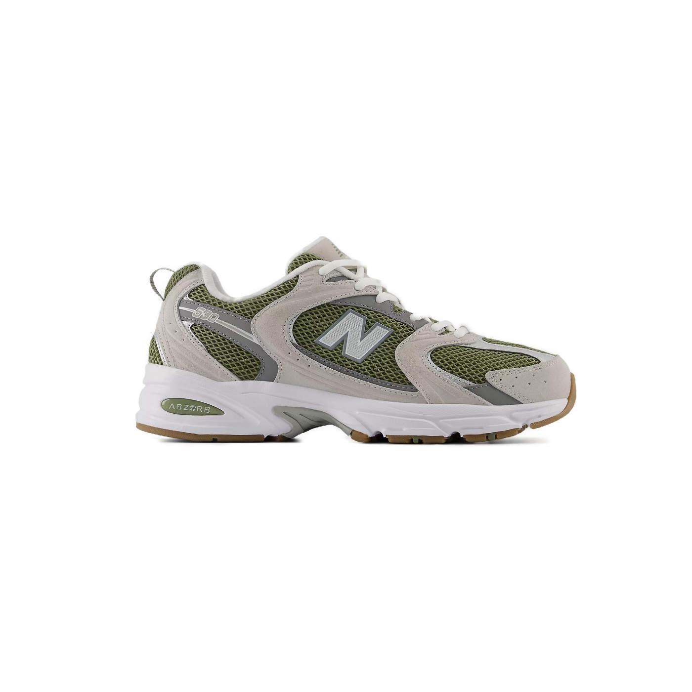 Zapatillas New Balance 530  blancas y verdes para hombre