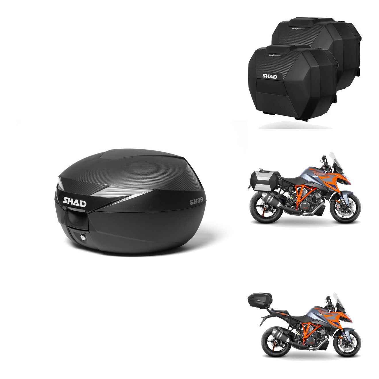 Maletas Sh38x Carbon + Herraje Baul + He KIT-581371