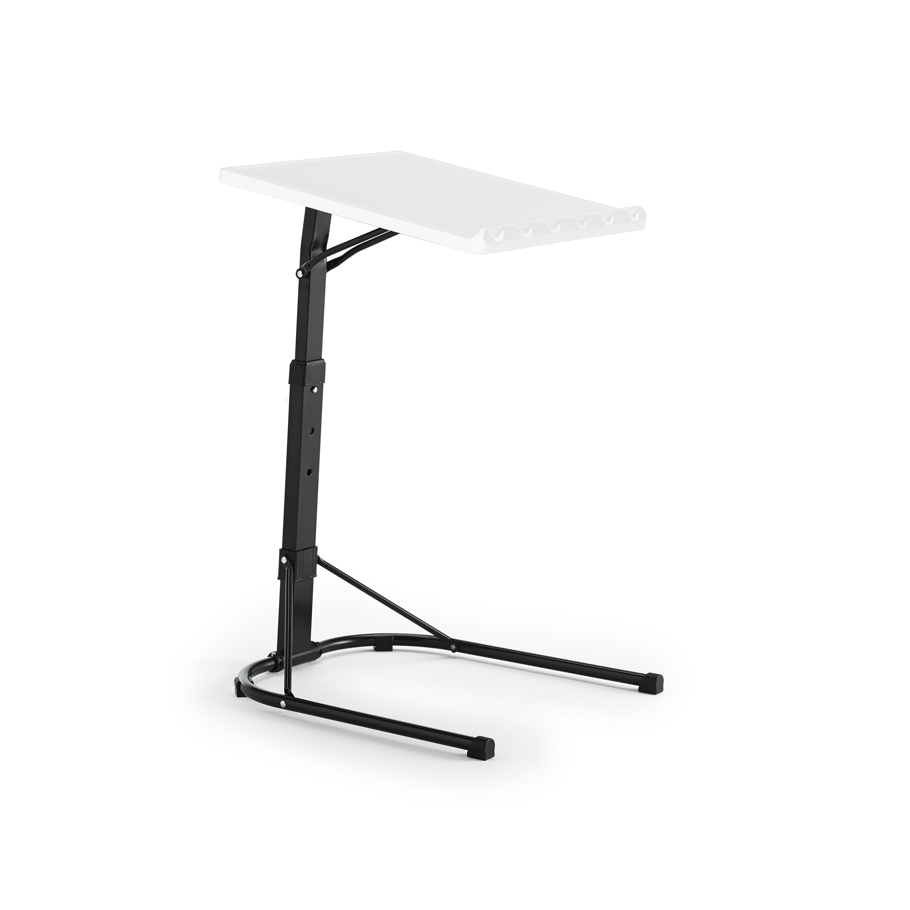 KG KITGARDEN - Mesa Plegable Auxiliar con Altura Ajustable, 43x43x63/68/73cm, Blanco