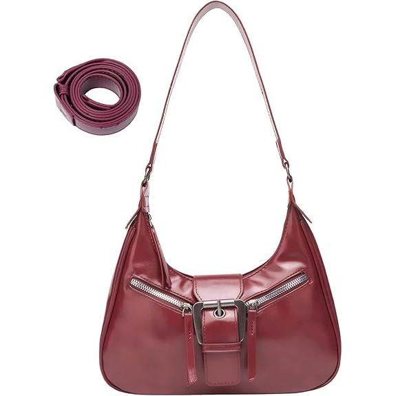 Bolso de hombro pequeño para mujer, estilo vintage, piel vegana, bolso de estilo único