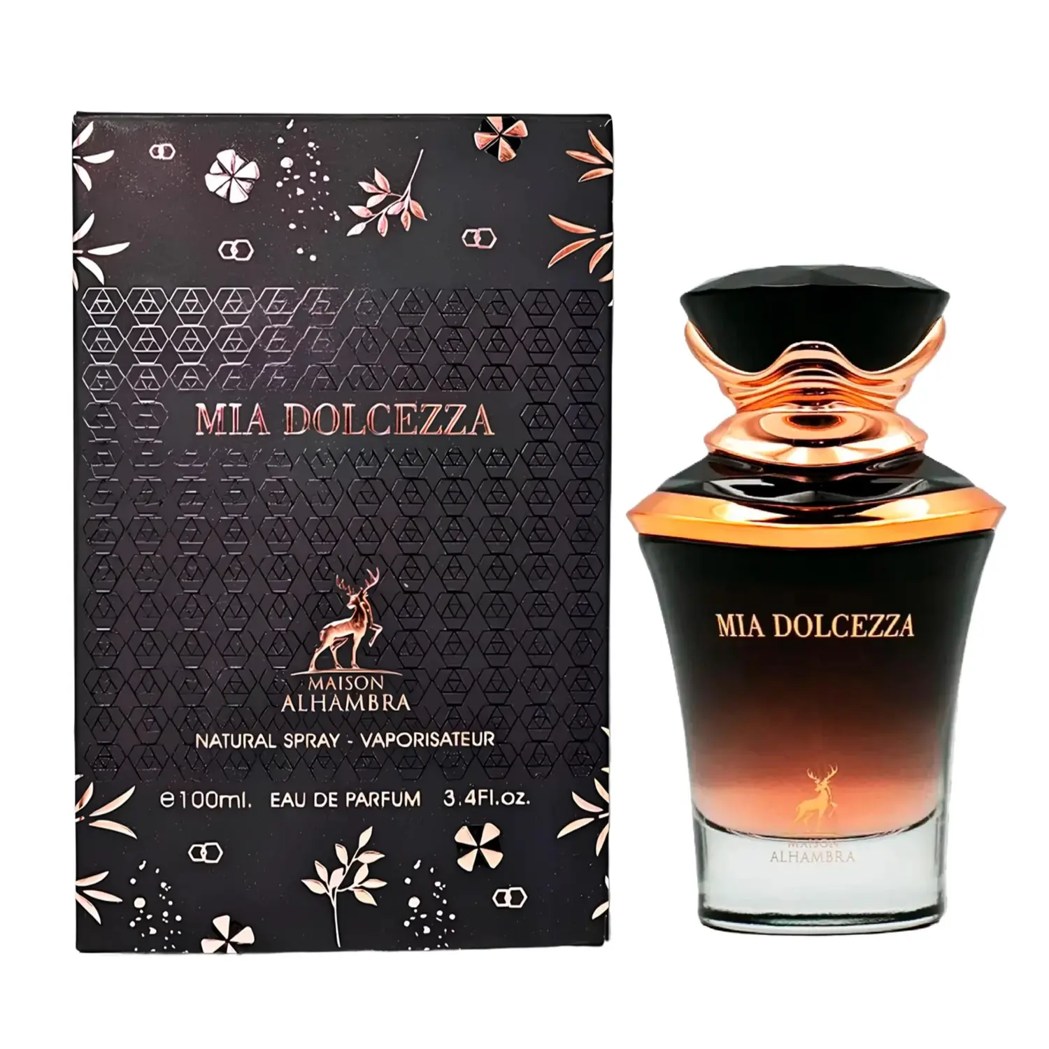 Perfume árabe Mia Dolcezza de Maison Alhambra 100ml,Fragancia femenina duradera, oriental, dulce, única, Colonia de mujer oriental NOVEDAD