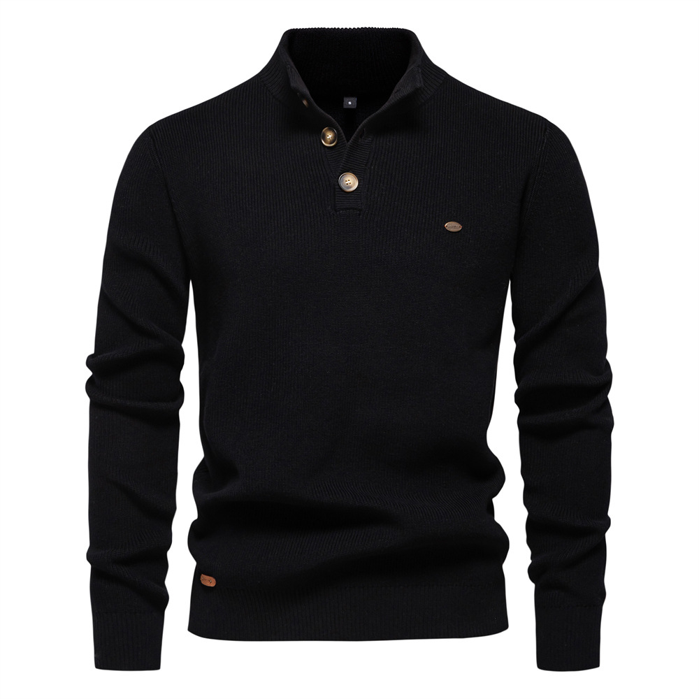 TK 2024 Otoño e Invierno Jersey nuevo cuello alto para hombres suéter de negocios de alta calidad suéter casual de color sólido