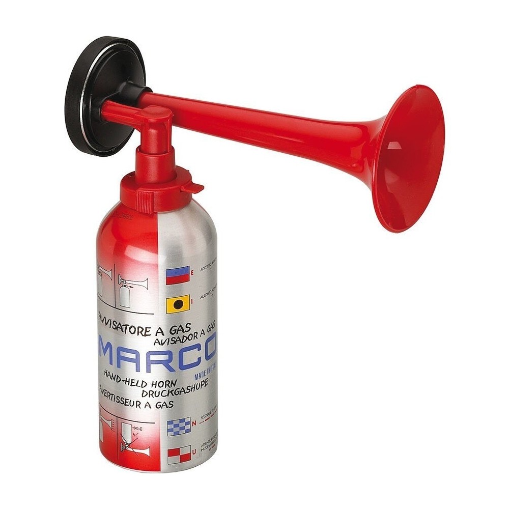 Marco Bocina a Gas Profesional de Mano - 200 ml, Ideal para Emergencias y Avisos Acústicos