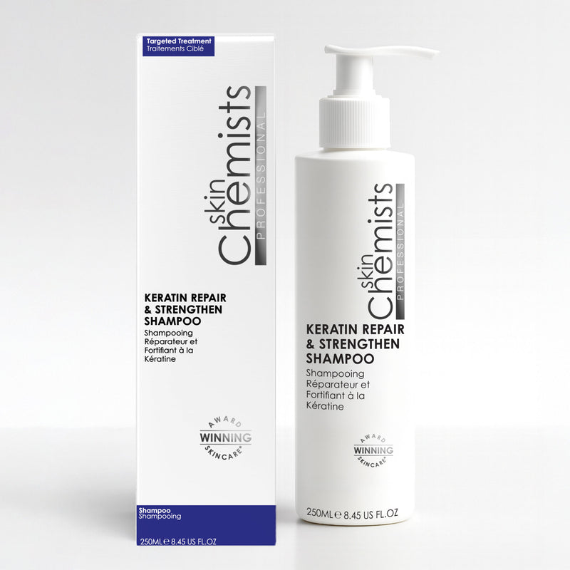 skinChemists - Champú con Keratina Reparador y Fortalecedor 250 ml, con Queratina