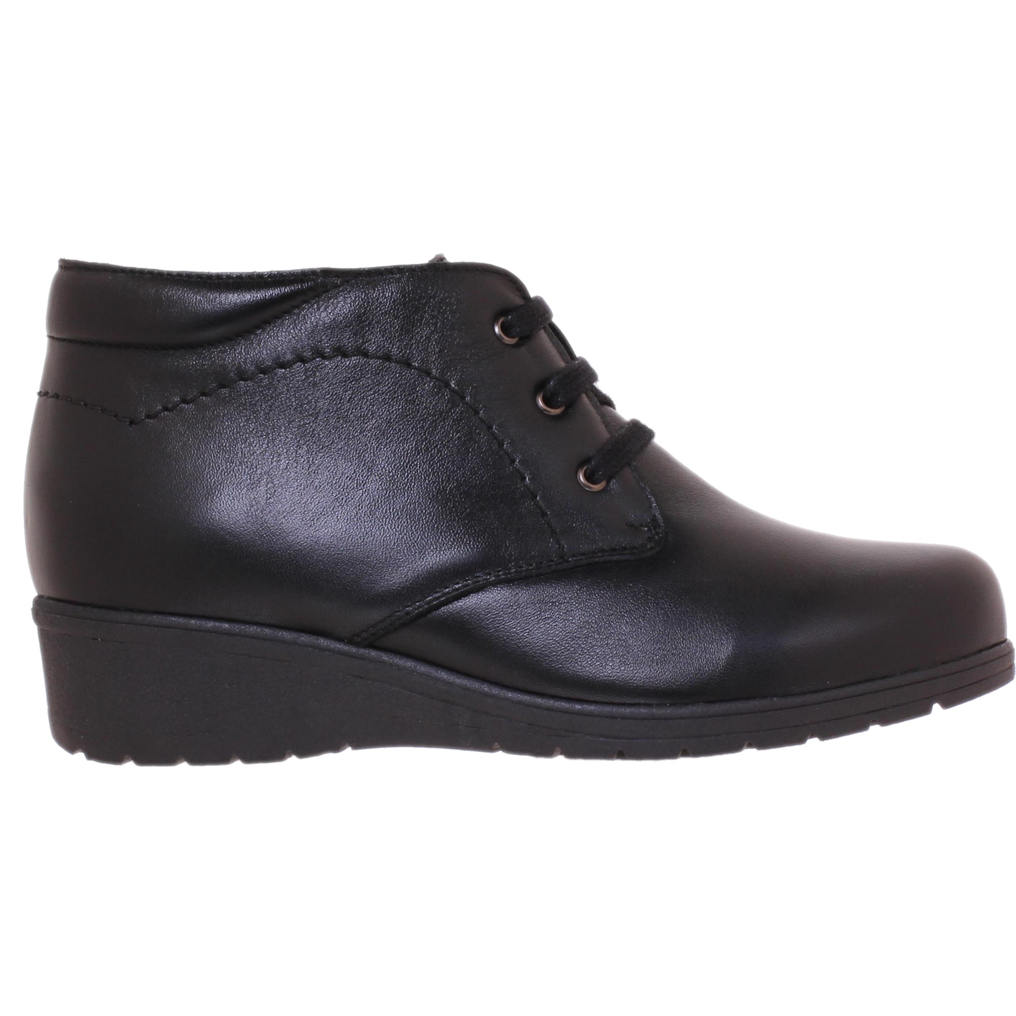 Botines Cuña Cómodos Mujer Piel Negro Tupie - Botines Plantilla Extraíble 70241TP