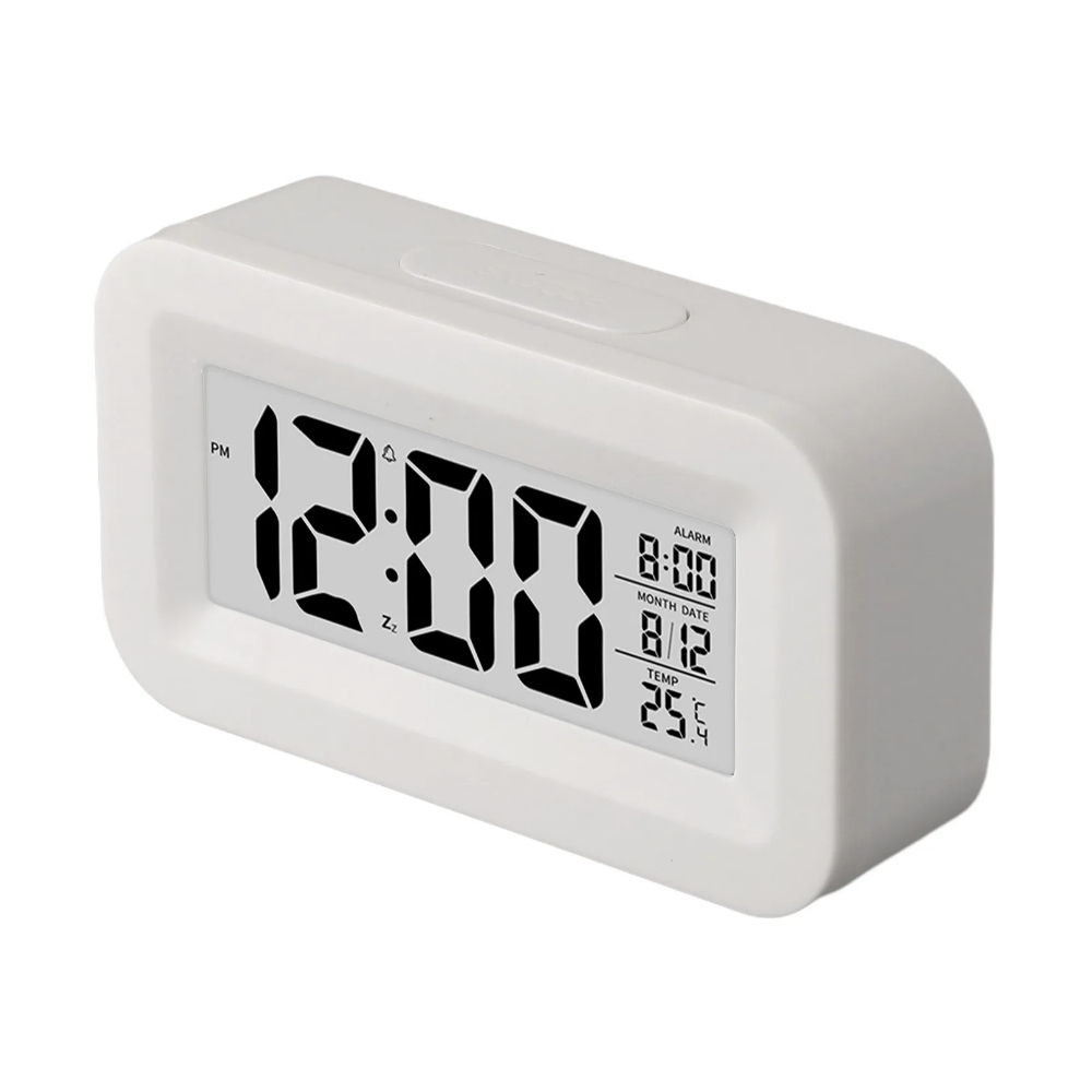 Reloj alarma electrónico multifunción: hora precisa, fecha actual, lectura de temperatura ambiental, alarma programable con opción snooze. MiiOW