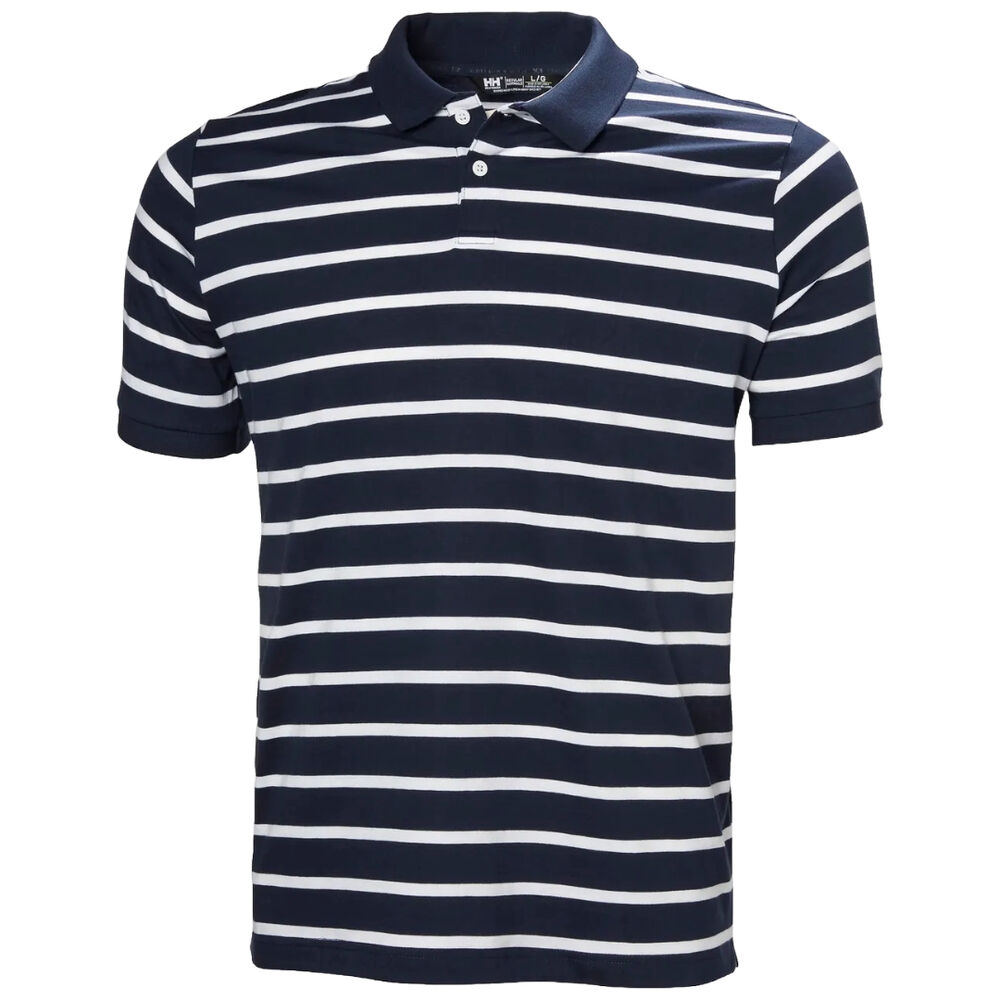 Polo Azul Marino de Rayas Helly Hansen Newport Polo 2.0 Navy Stripe de Estilo Clásico