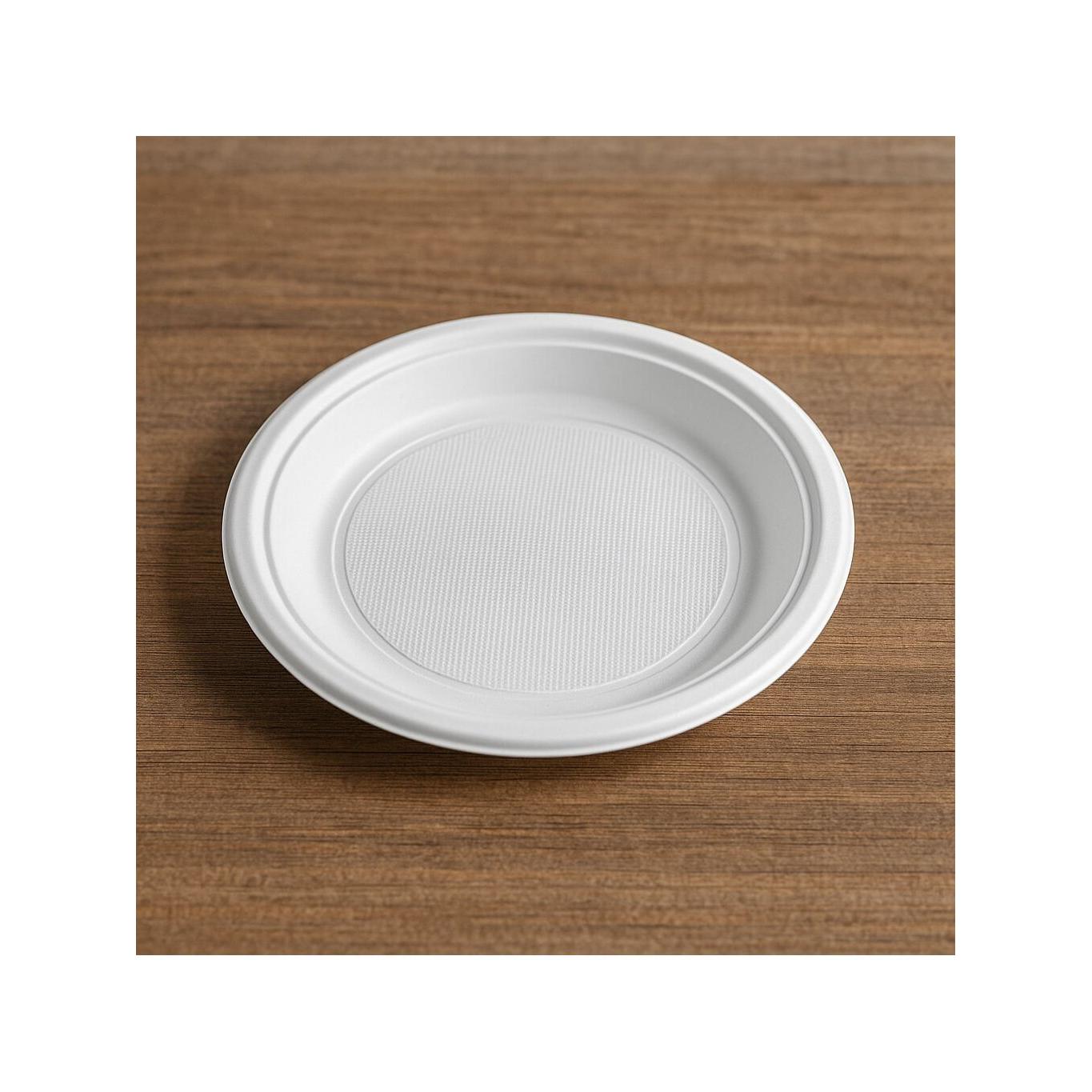 10pcs Platos de Plástico Reutilizables 17 cm – 1 Paquete (15 uds) | Ligeros, Antideslizantes y 100% Reciclables