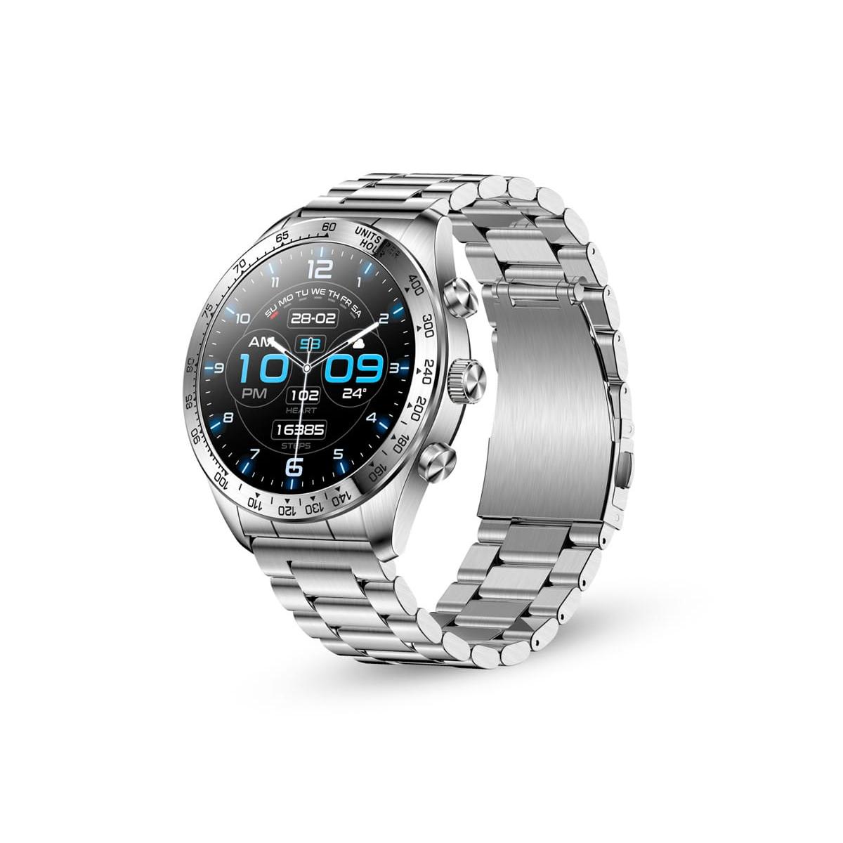 Ksix - Reloj inteligente Elite con pantalla AMOLED de 1,43\" y batería de 7 días, color plata, resistente e IP67 para hombre y mujer
