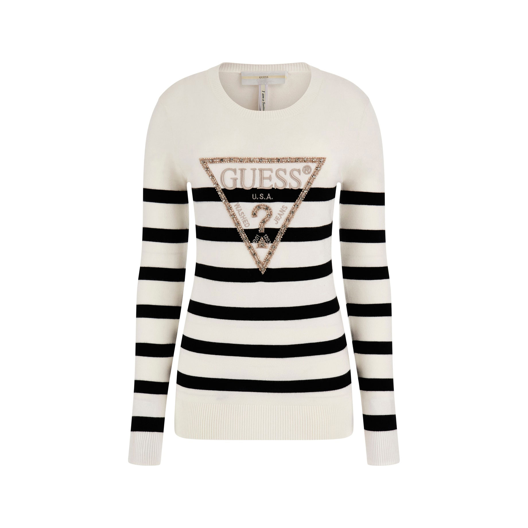 Guess Jersey Blanco W4RR53 Z2NQ2-S052 , para Mujer