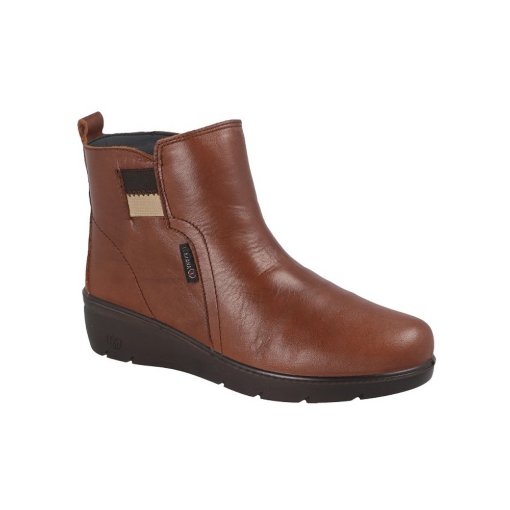 Botines Planos Mujer Laura Azaña 26811 Cuero