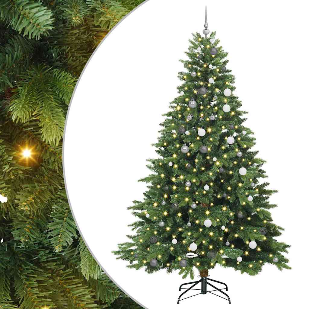 vidaXL Árbol de Navidad artificial con 300 LED Verde 240 cm PE y PVC