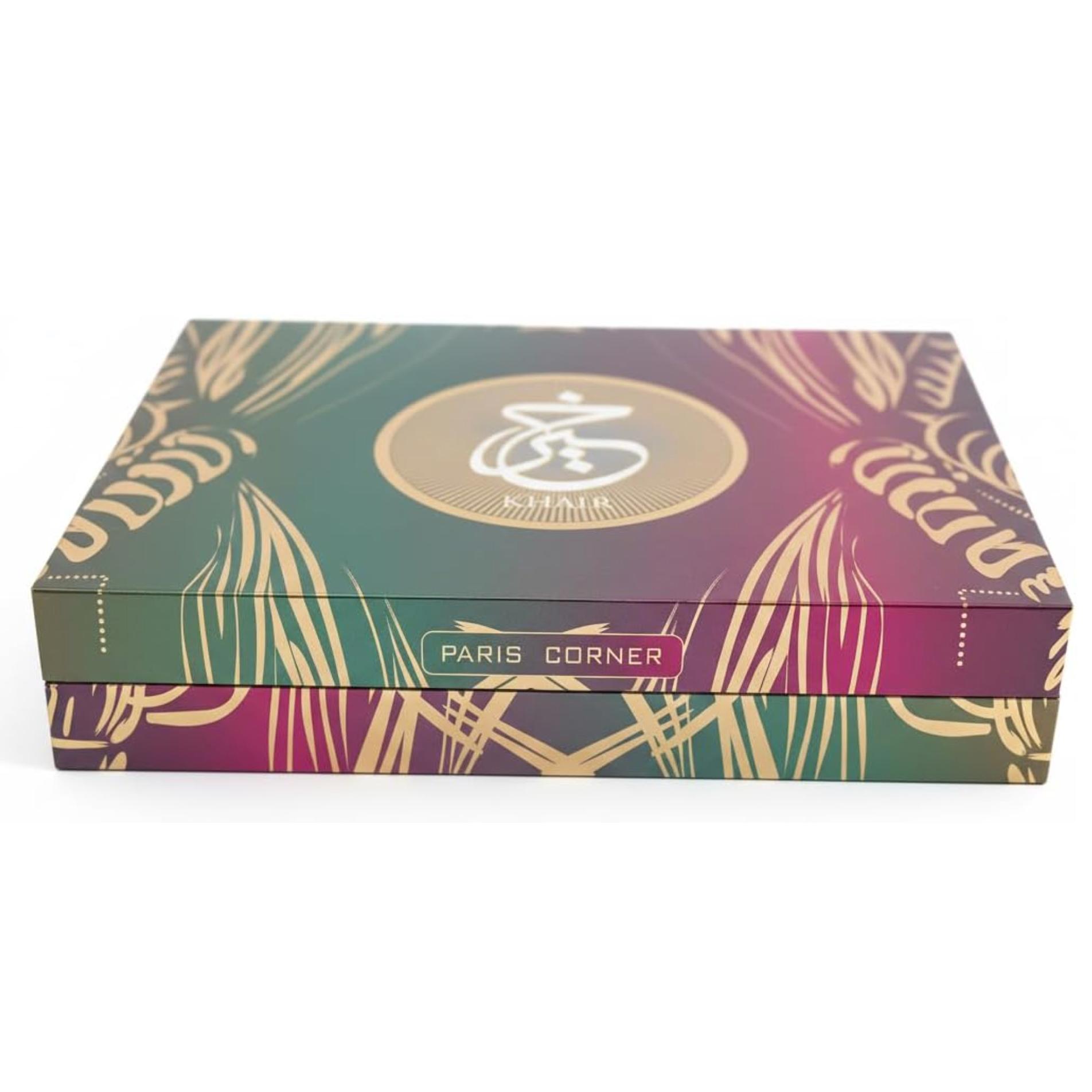 Khair Series de Paris Corner- Set de 4 Perfumes Mini 15ml, Colección de Fragancias Gourmand y Florales, Khair Original, Pistachio, Fusion y Confection