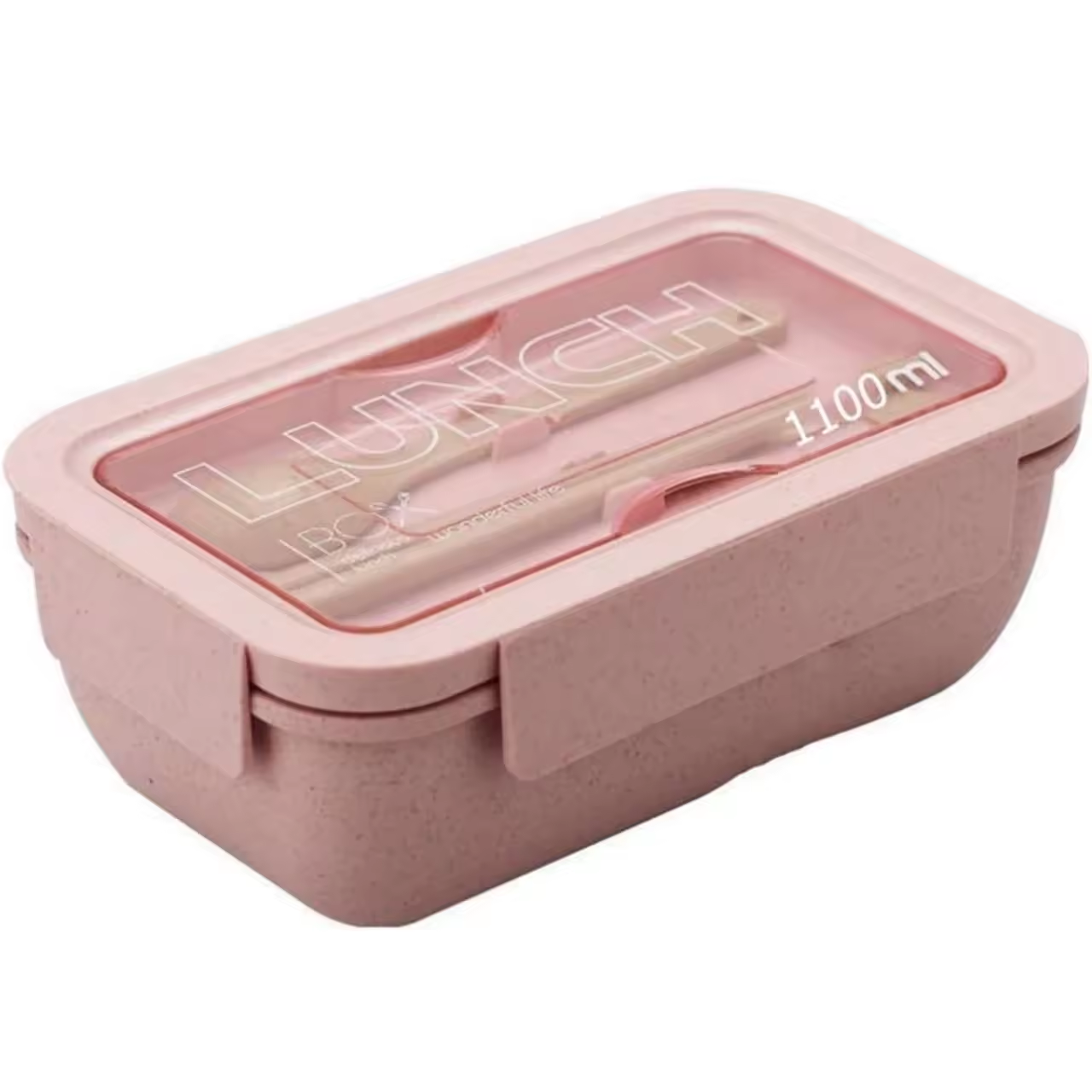 Fiambrera portátil de 1100ml con 2 rejillas, caja Bento para trabajadores de oficina, estudiantes, con palillos, cucharas, a prueba de fugas, microondas disponible