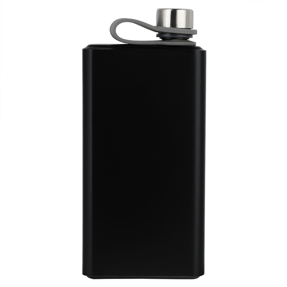 OmHome Botella de bolsillo portátil de acero inoxidable de 15 oz para whisky, licor, vino y alcohol
