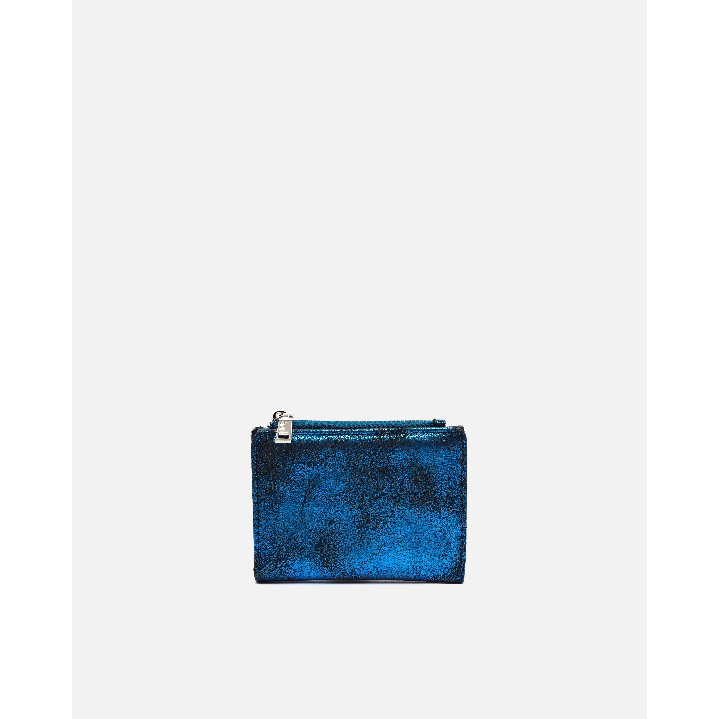 Monedero Verito Azul - Elegante y Compacto, Ideal para Llevar en el Bolso, Fabricado con Materiales Duraderos: Exterior de Poliuretano y Forro de Poliéster, Tamaño Práctico 8x3x11 cm