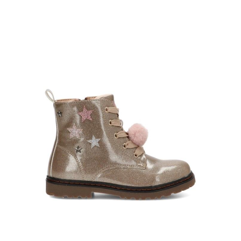 Botin Militar Xti Kids - Niña - Suela Plana - Modelo 154116 - Color Nude