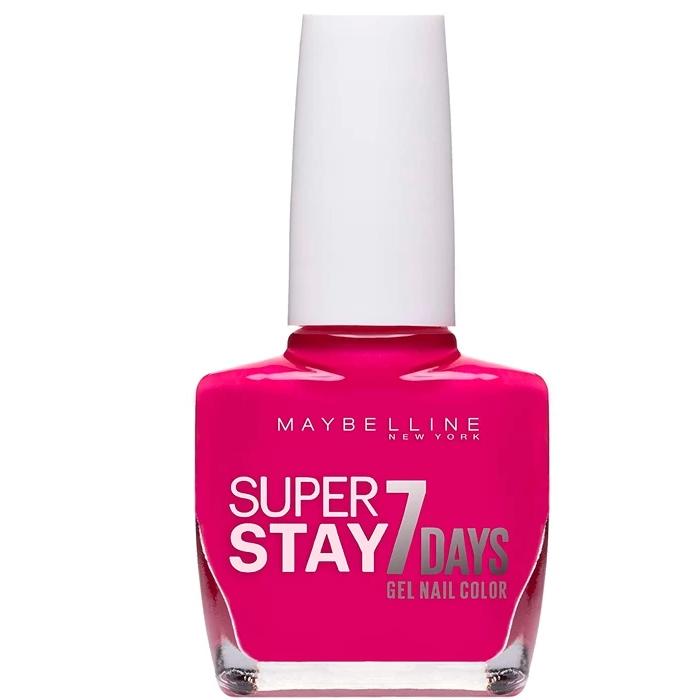 MAYBELLINE Superstay 7 Días, Esmalte de Uñas Efecto Gel, Tono 155 Bubble Gum, 10 ml
