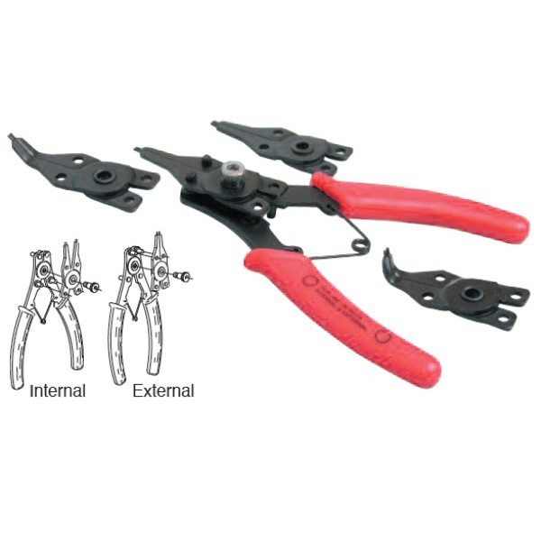 Alicates Combinables Para Anillos Interiores Y Exteriores Kit 4 Pinzas 19420