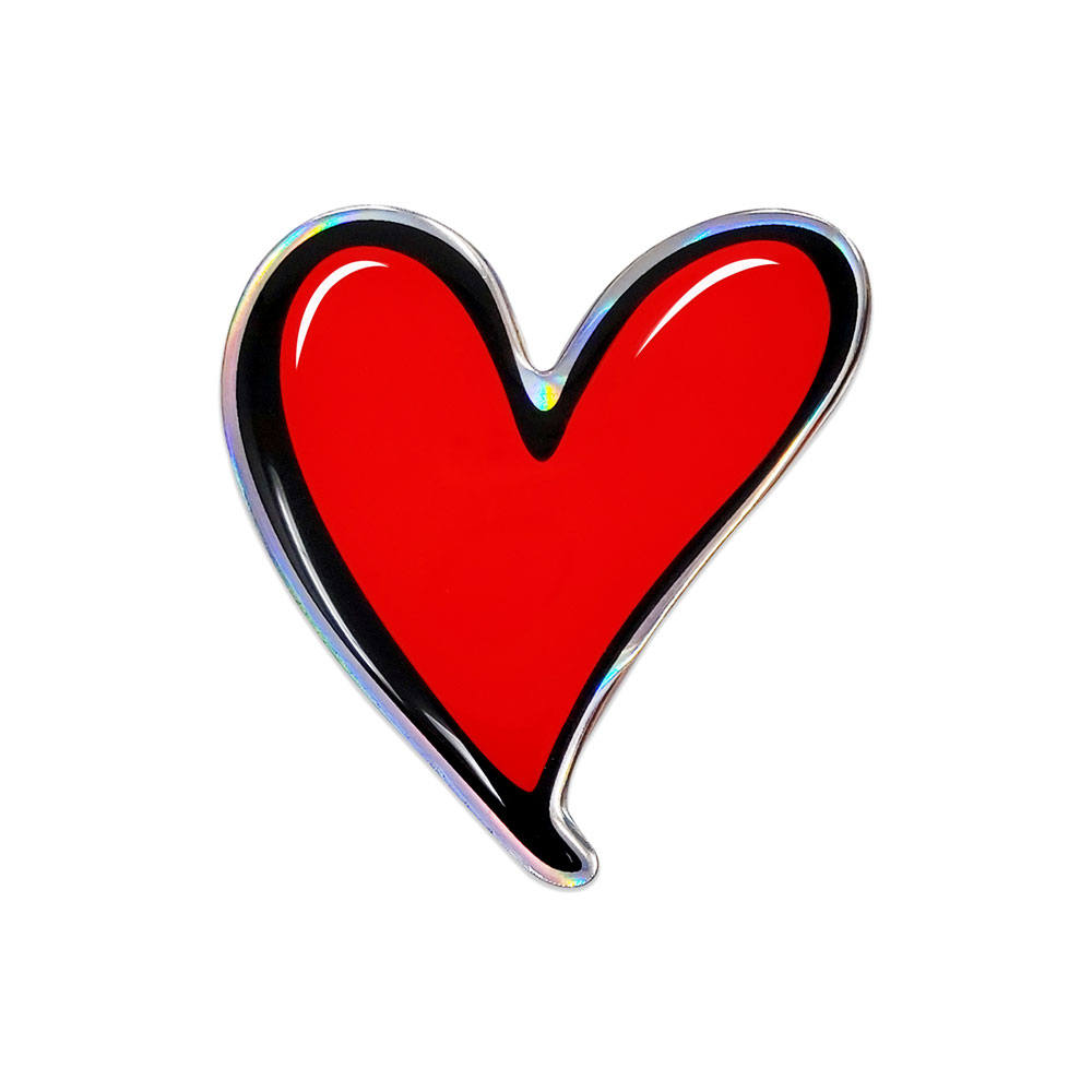 Pegatina 4R Quattroerre.it 14112 Corazón 3D 60x55mm