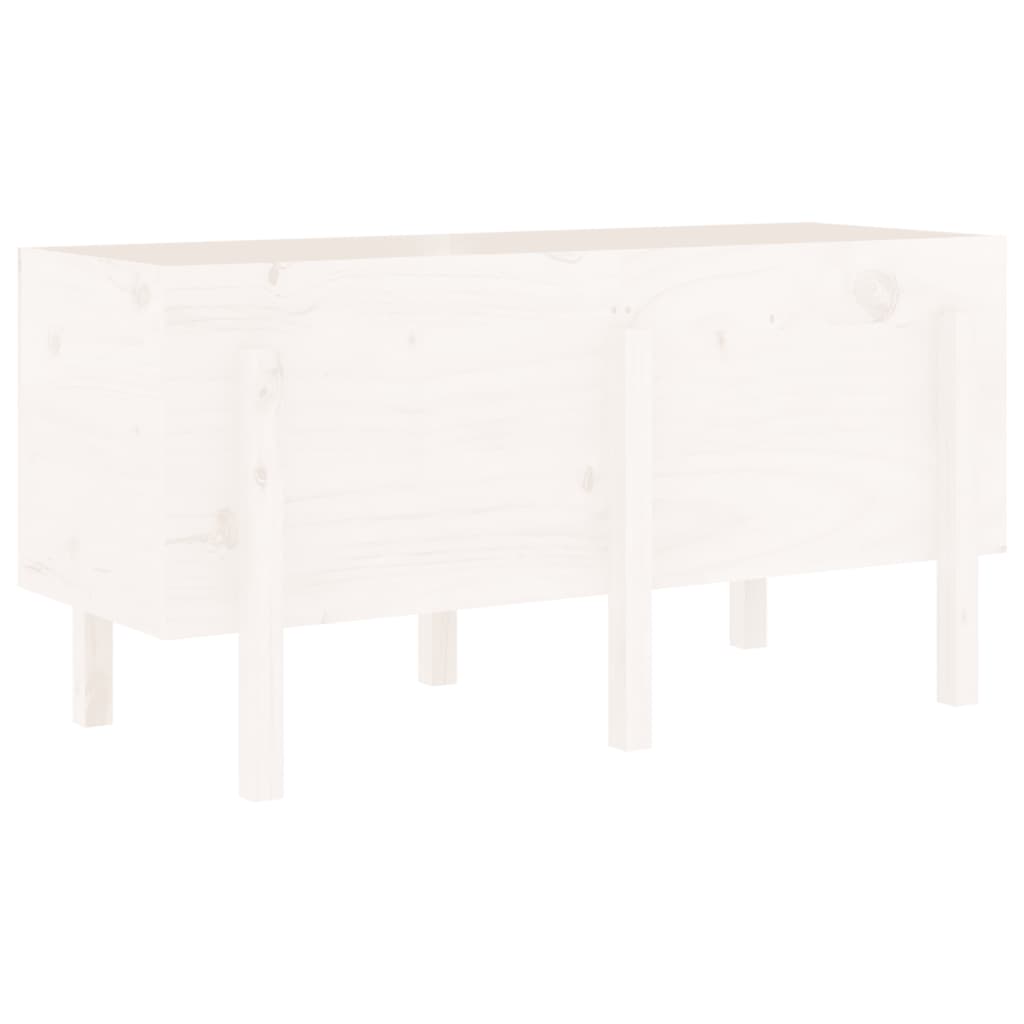 vidaXL Arriate elevado de jardín madera pino 121x50x57 cm Color Pino natural,  Pino blanco,  Pino gris y mas