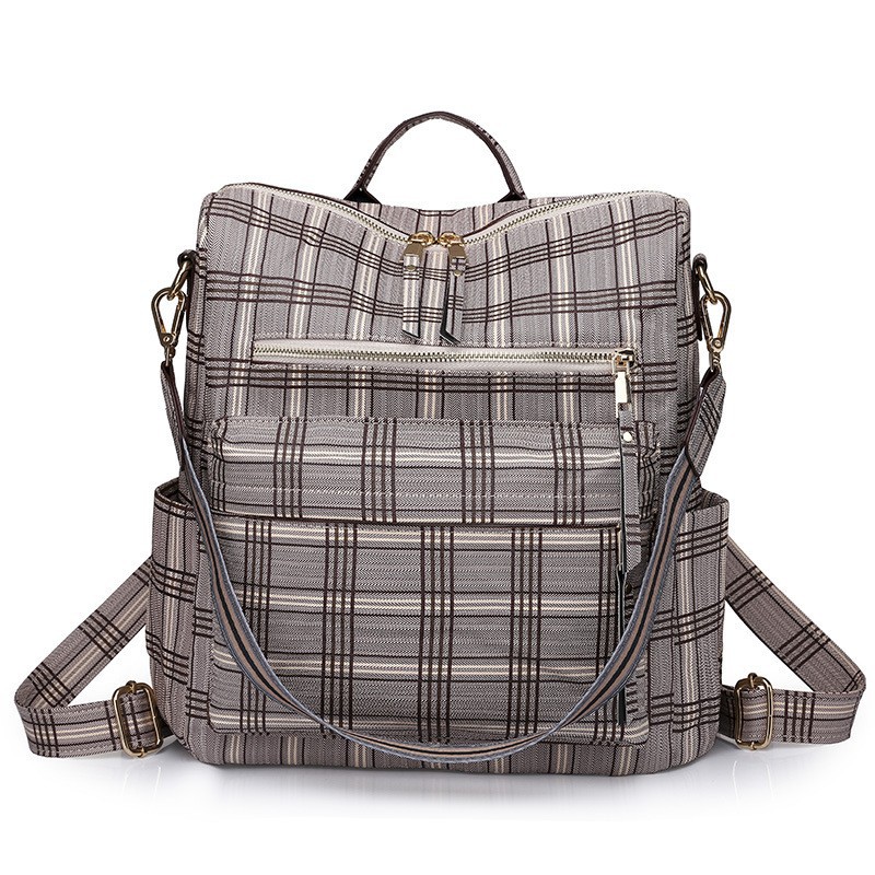 Mochila de moda para mujer, bolso de hombro multifuncional de cuero para mujer, bolso de viaje, bolso de mano