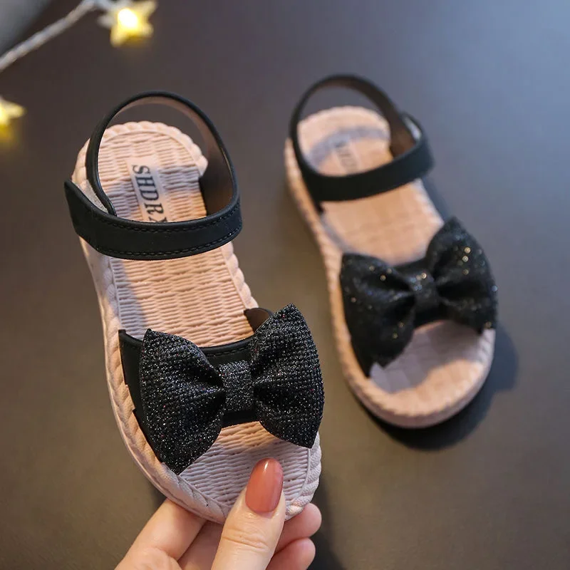 TK Sandalias De Princesa Para Niñas 2023 Verano Con Cordón Antideslizante Casual Transpirable Zapatos De Playa Para Niñas