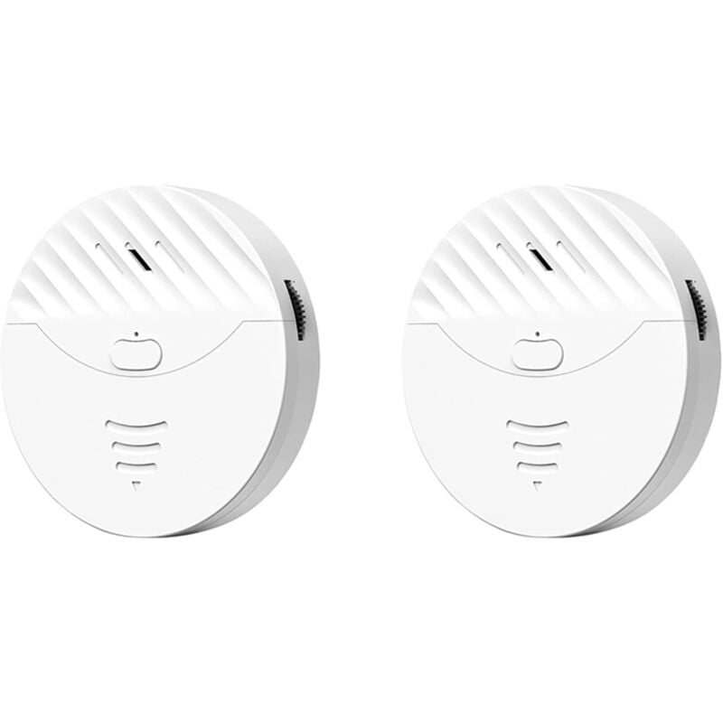 2 piezas Tuya Smart WiFi alarma de puerta y ventana Sensor de vibración alerta de protección de seguridad, vida inteligente (blanco)