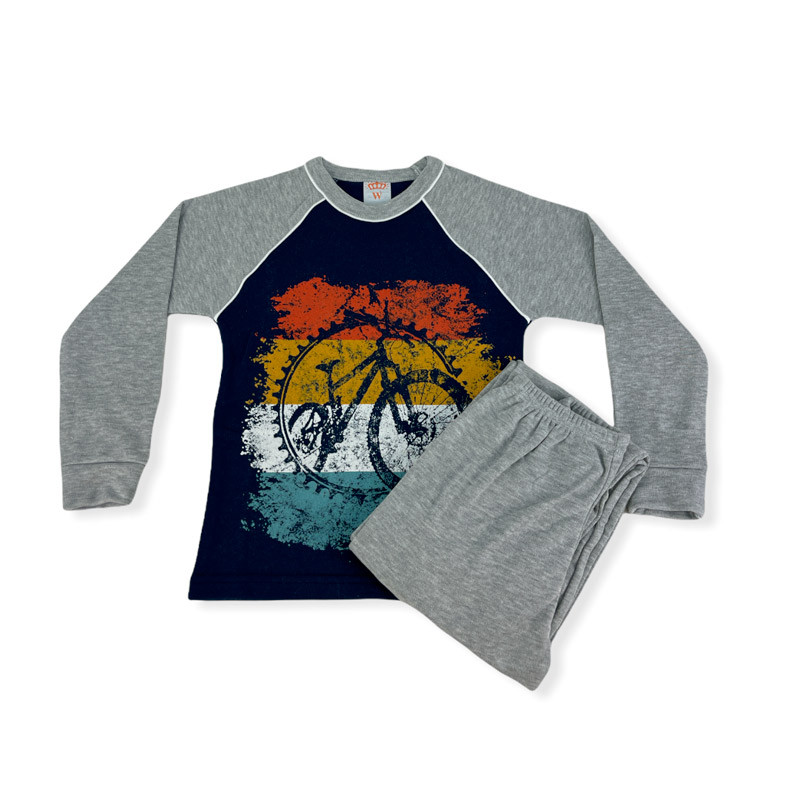 RUFINO DÍAZ Pijama Invierno  Algodón Niño Bike - Tacto suave y agradable
