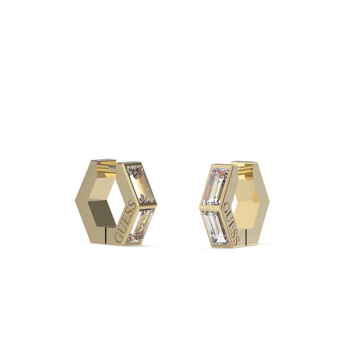 Guess Pendientes Mujer Huggie Me De Acero Dorado Jube03133jwygt-u