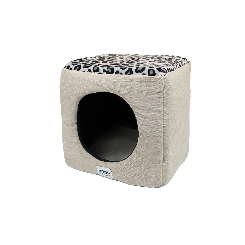 Cama Cueva Cubo para Perro o Gato Yagu Compacto Hadid - Cueva de Descanso (Talla T-U / 33 x 33 x 33 cm)