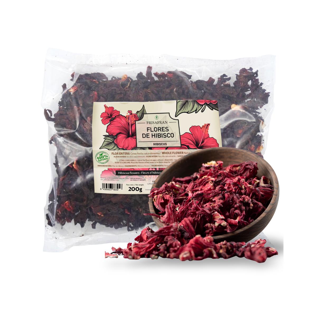 Flor de Hibisco Entera a Granel Gran formato (para Infusión y Té) FRISAFRAN