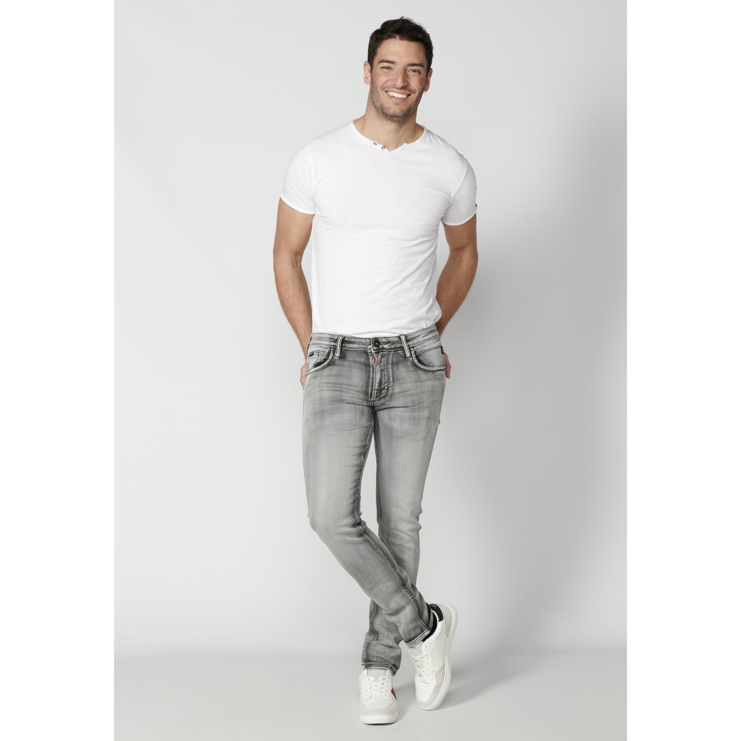 Koroshi Pantalón jeans slim fit para hombre | ropa casual