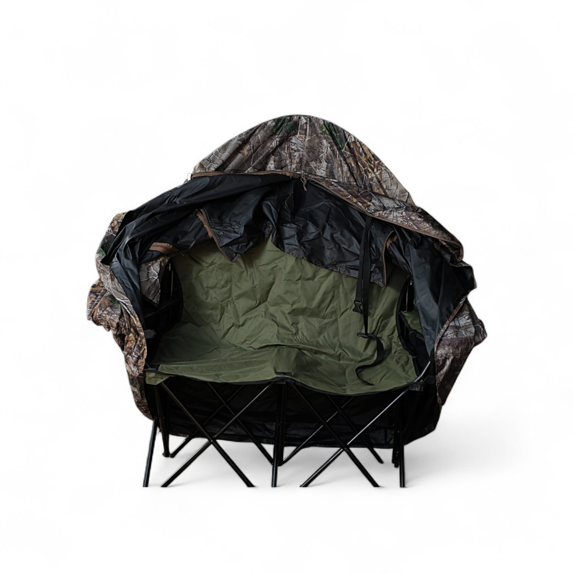 HUNTER X  Blind Hide con silla doble Puesto de observacion portátil,tipo stealth gear hide fotográfico camuflaje impermeable