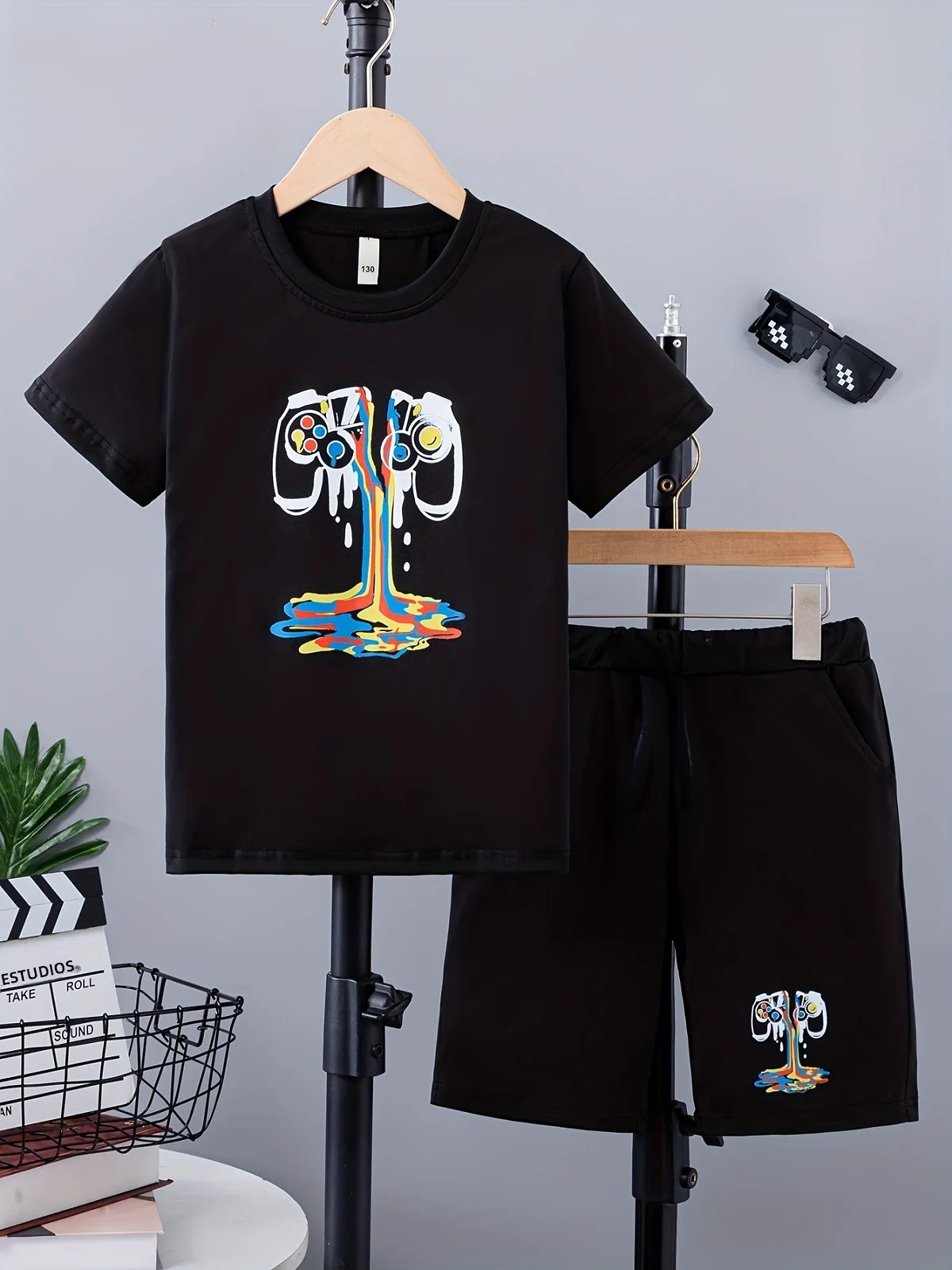 TK Conjunto De Verano Para Niños Y Niñas Con Dibujos Camiseta Y Shorts 2 Piezas Traje De Ropa Casual Para Adolescentes