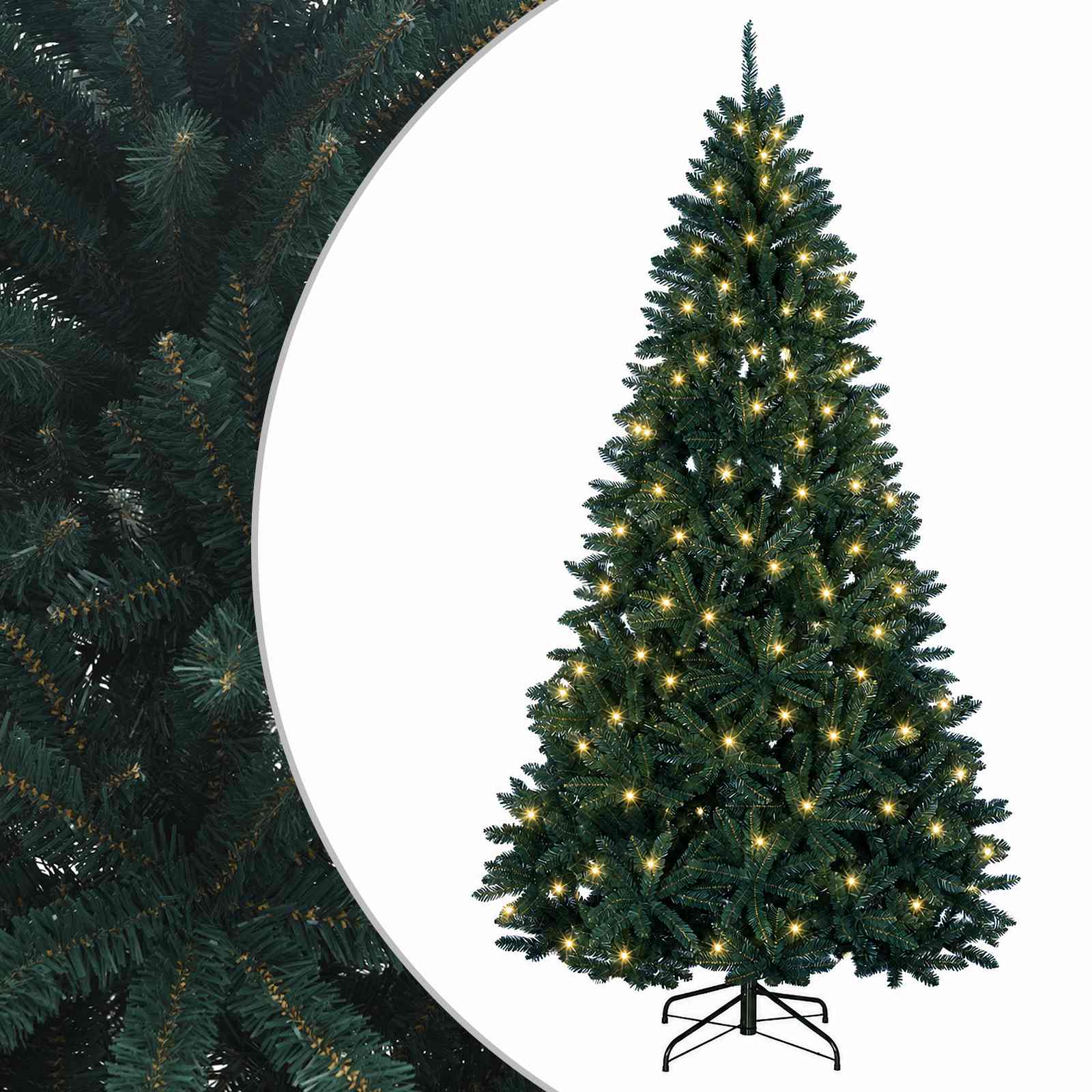vidaXL Árbol de Navidad artificial con ramas articuladas 270 cm