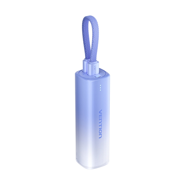 Vention powerbank 5000mah - usb-c, lightning - carga rapida 20w - color azul