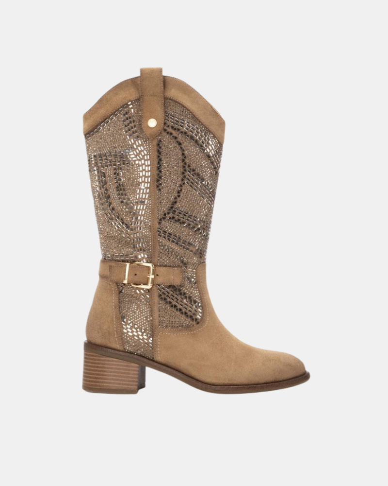 XTI 144321 Botas Cowboy Mujer Beige