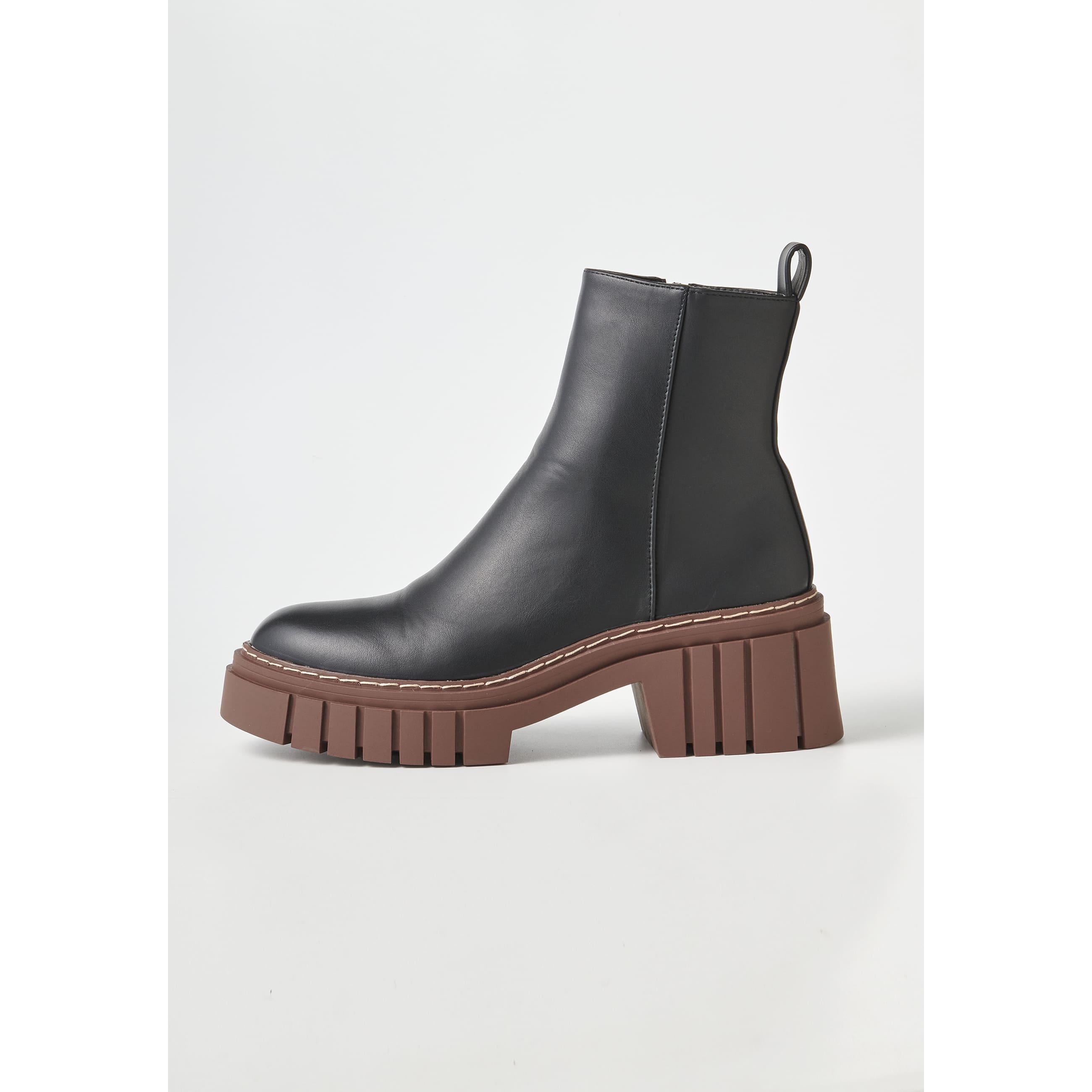 Koroshi - Botines de mujer con efecto piel, forro interior y cremallera lateral para uso casual urbano