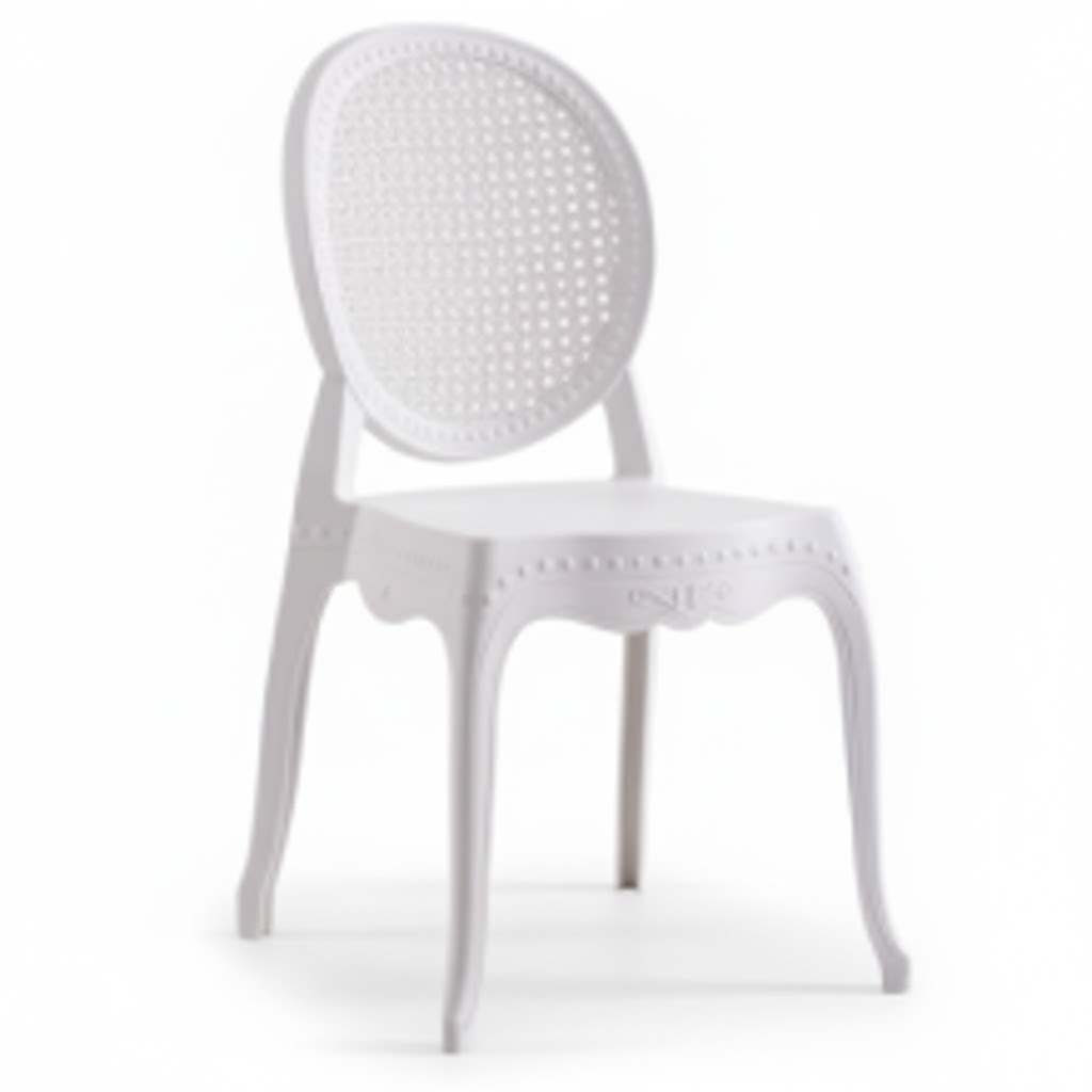 ORION91® - Silla de comedor Cibeles blanca de polipropileno, 88 x 48 x 50 cm, apilable, estilo industrial, uso interior - spaziOrion91