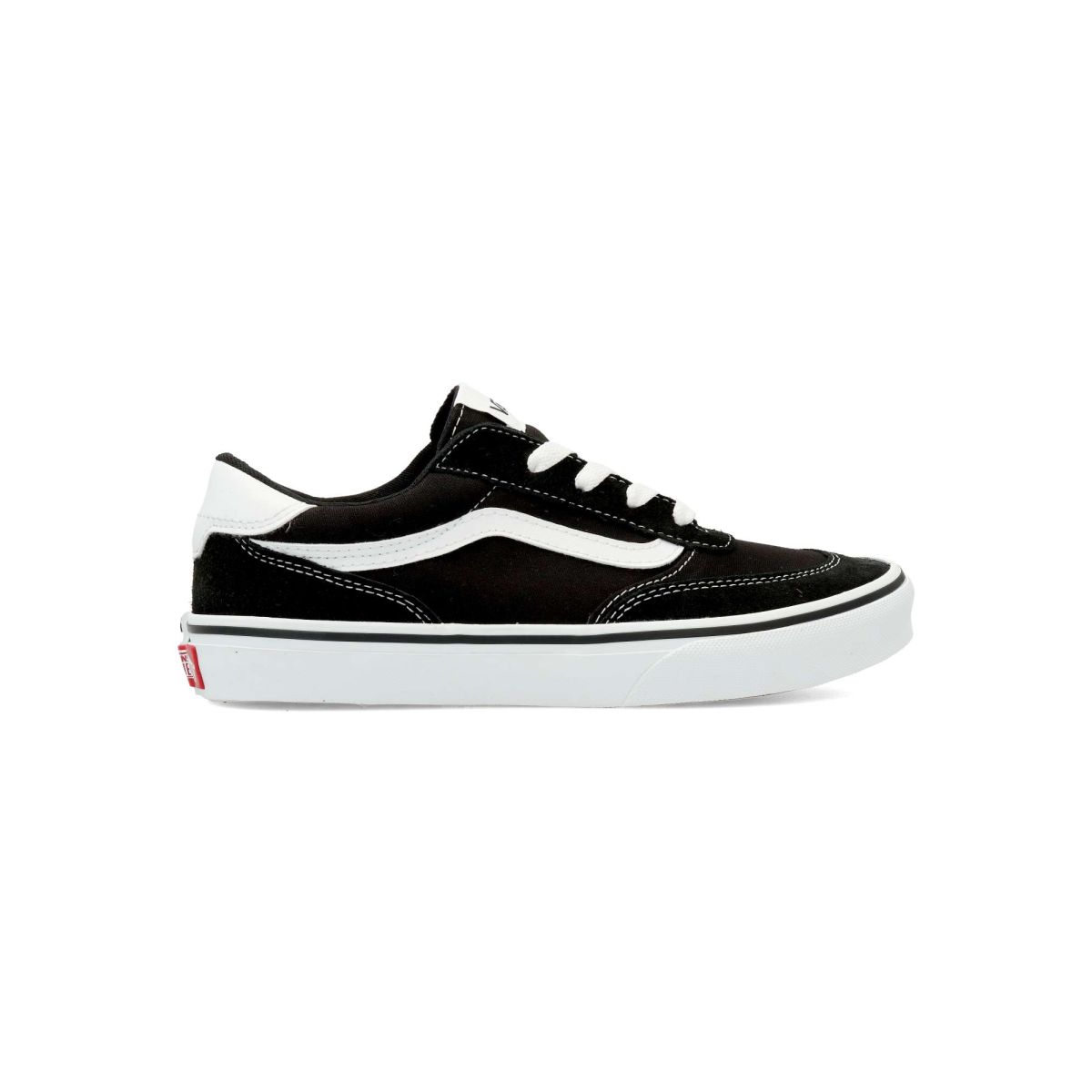 Vans - Zapatillas deportivas Brooklyn para hombre, estilo casual con cierre de cordones y cuello acolchado, fabricadas en piel y textil con suela de goma