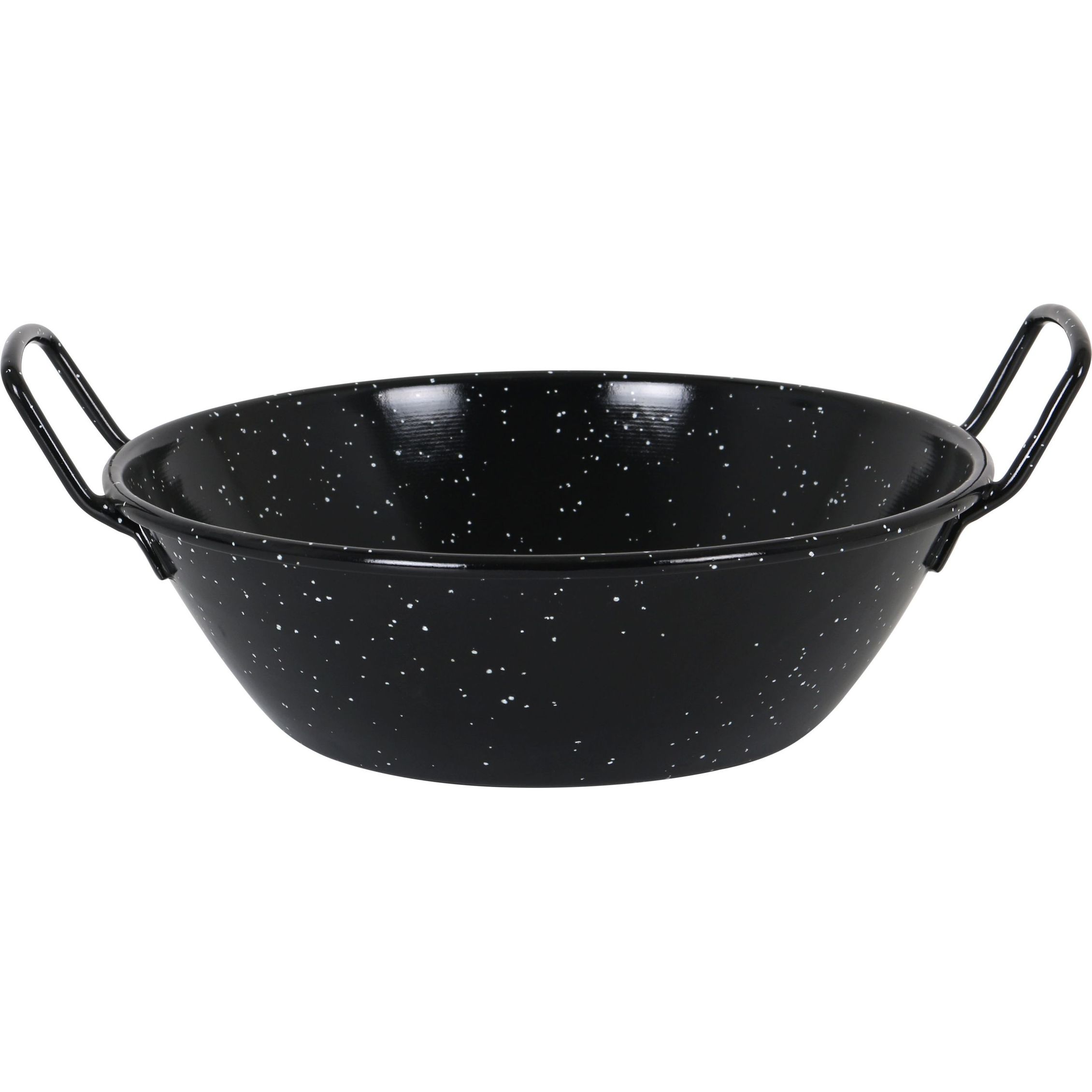 La Estrella - Paellera jaspeada honda bordonada 34cm, 6-3 litros, acero vitrificado - Alta calidad y durabilidad, antiadherente con mango ergonómico