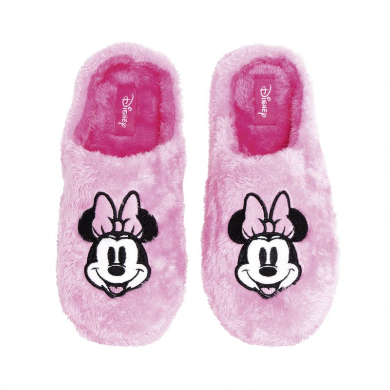 Zapatillas de casa abiertas bordadas con suela dura de Minnie Mouse talla 38 - Disney