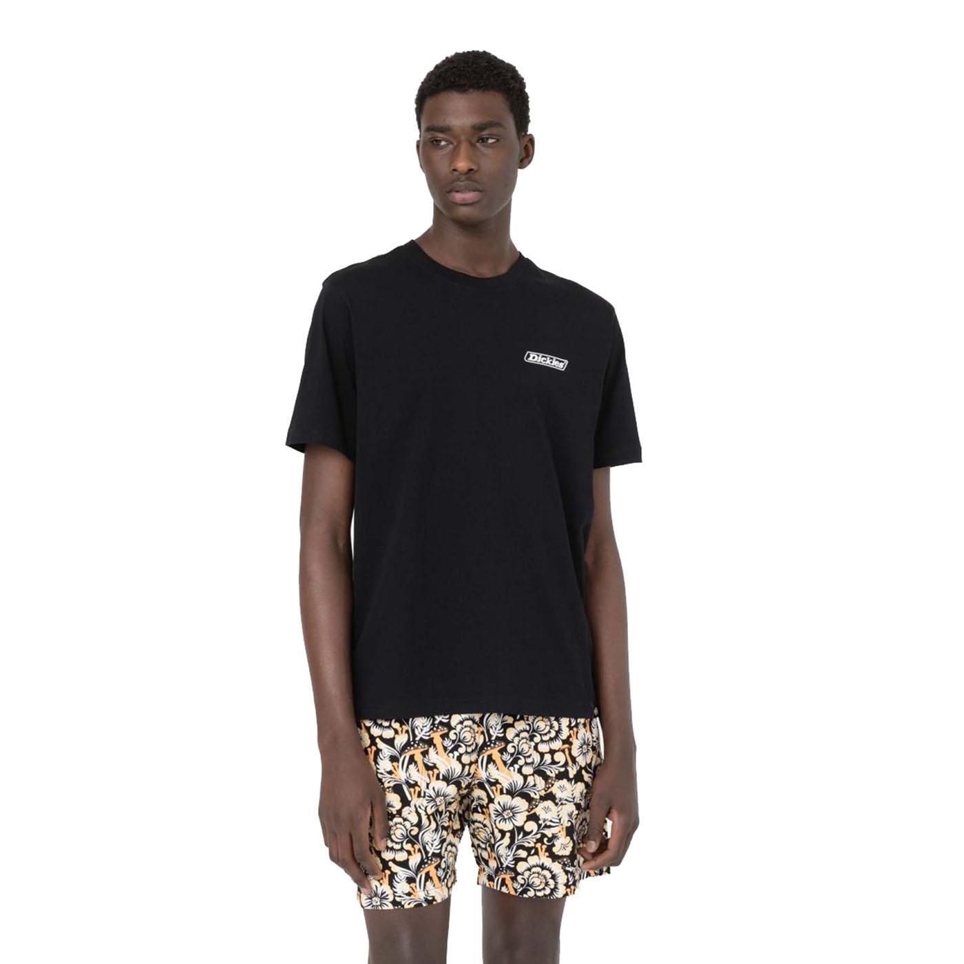 Dickies Camiseta Hombre Roseburg Negra Algodón Clásico Estampado